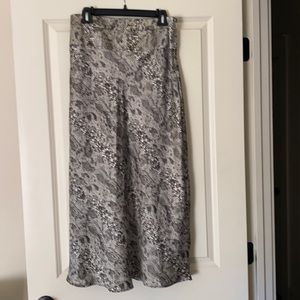 Free people snakeskin long silky skirt